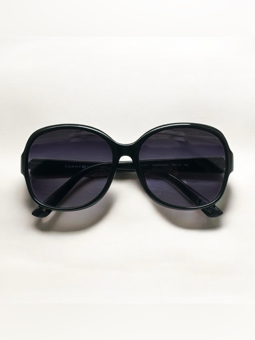 Tommy Hilfiger Black Women's Oversized Sunglasses with Gradient Lenses